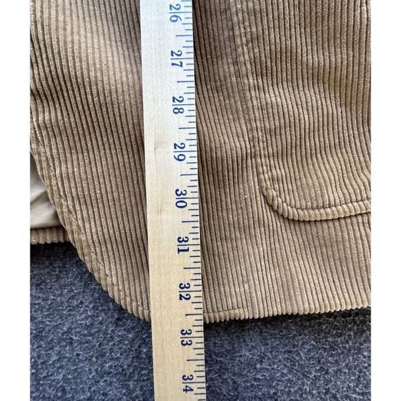Austin Manor Blazer Mens 40" Tan‎ Corduroy Suit Sports Coat Jacket Elbow Patches - Picture 4 of 12